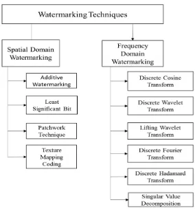 Figure 1: Image Watermarking Techniques 