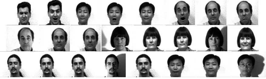 Fig.4: Sample Images from AT&T Face Database 