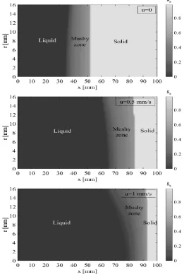 Fig. 10  Solid fraction distribution at steady state for r=16 mm.  