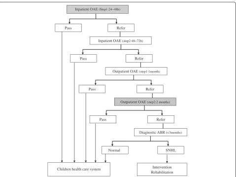 Figure 2 Proposed revised UNHS protocol. Steps added to currently recommended protocol are shaded grey.