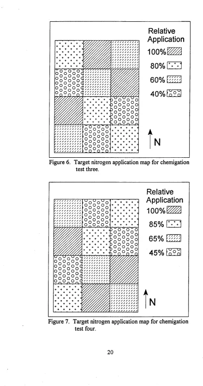 Figure 6. Target nitrogen application map for chemigationtest three.