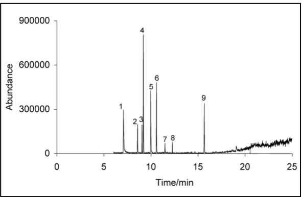 Figure   4.2.   Chromatogram   showing   compounds   produced   on  day  26  from  Piglet  3