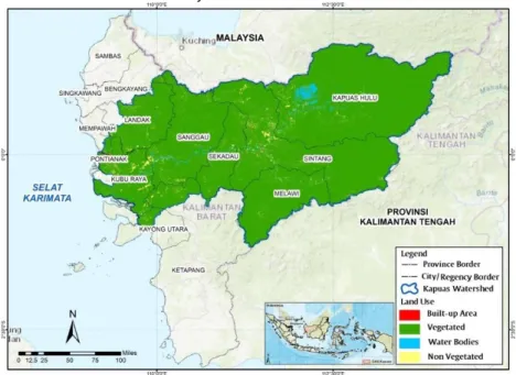 Fig. 5.  Map of land coverage in the Kapuas watershed