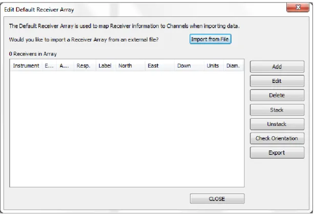 Figure 17: Array Input and Edit Dialog 
