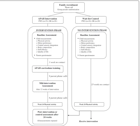 Figure 1 Study timeline for the Active Play @ Home (APAH) intervention.
