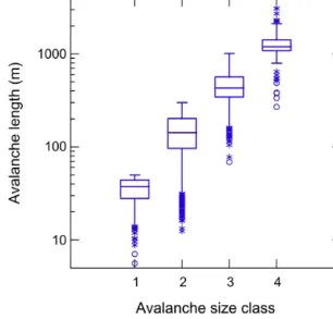 Figure 1 shows that our size classification based on mapped outlines reproduced the exponential increase that  un-derlies the original proposal for the size classification well (McClung and Schaerer, 1981)