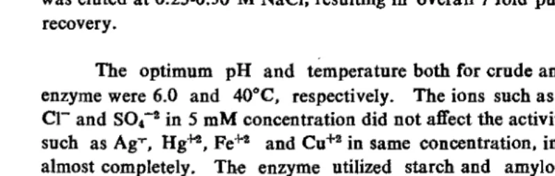 Table II :  Partial purification of starch phosphorylase from cabbage leaves 