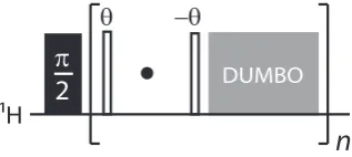 Figure 3.7: Pulse sequence diagram illustrating windowed decoupling. Acquisition isrepresented by the single dot in t2