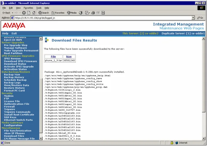 Figure 7: Software RPM Downloaded Successfully