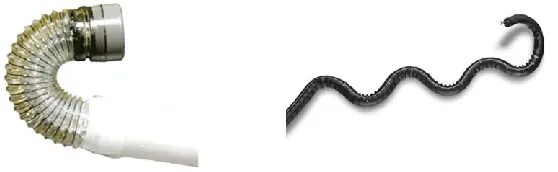 Figure 2.3 (left) tip of Invendoscoy E200 [23], (right) NeoGuide [23]