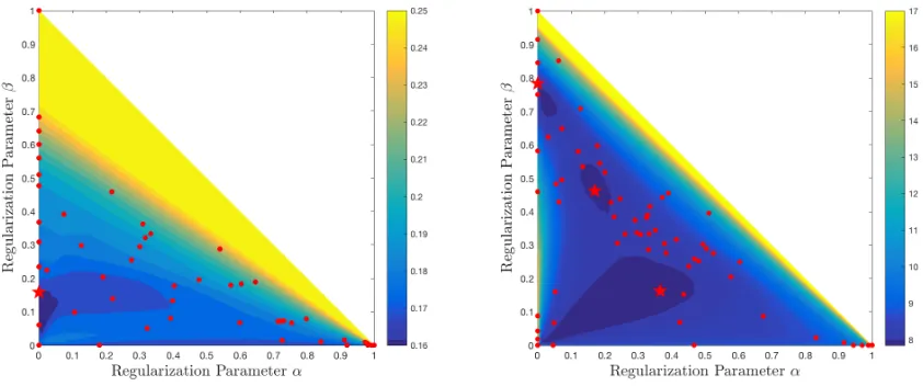 Figure 4: Shown are the test MSE values for the SMK-CAN-187ﬁne-mesh Grid Search are depicted by colors