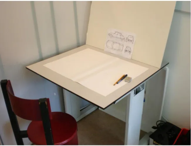 Fig. X1-01 Setup Pencil Sketching bench (X1) 