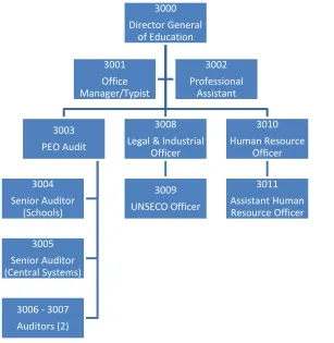 Figure 1: Approved organization structure for the office of the Director General  