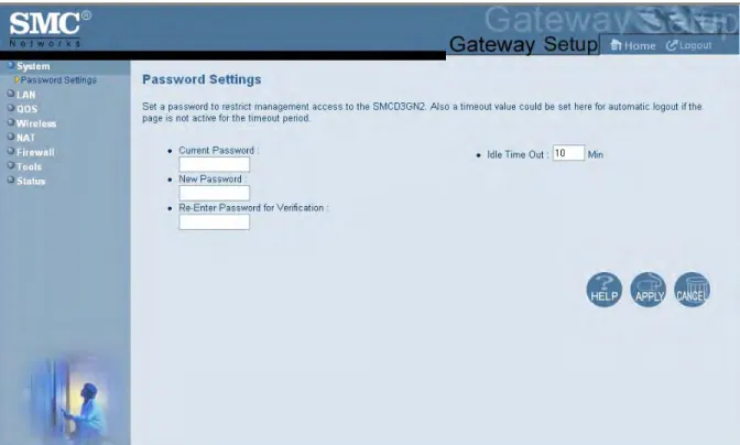 Figure 19. Password Settings Menu 