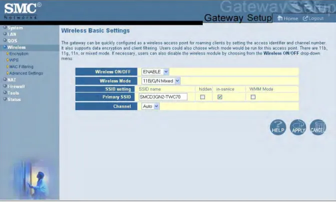 Figure 30. Wireless Basic Settings Menu 