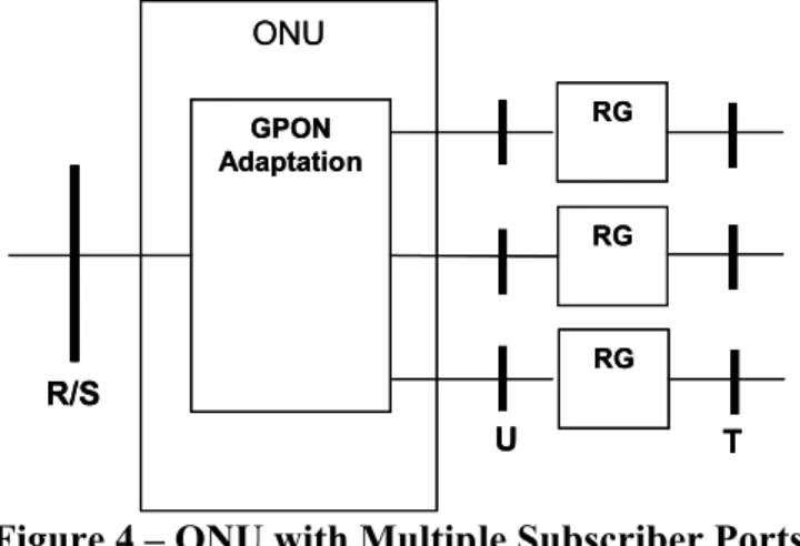 Figure 4 – ONU with Multiple Subscriber Ports