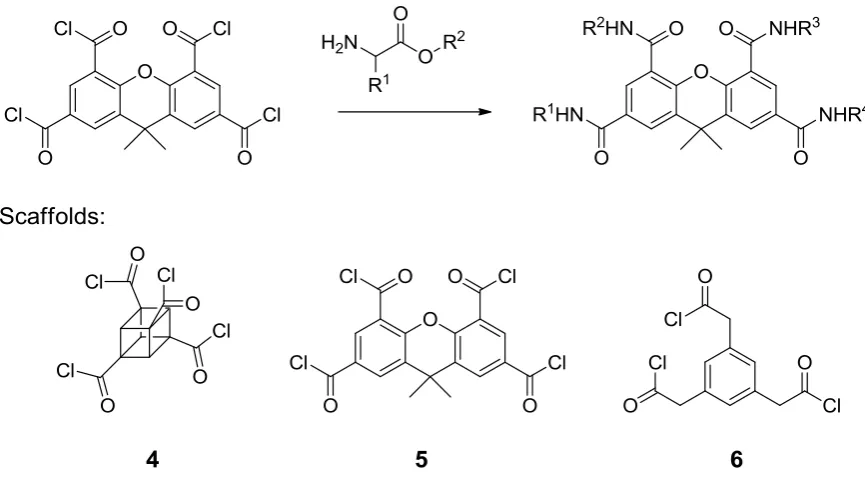 Figure 2: Reactive Scaffolds Used in the Preparation of Solution-Phase Mixture Libraries