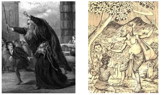 Figure 2 – Shylock from Shakespeare’s The Merchant of Venice and Jujaka 