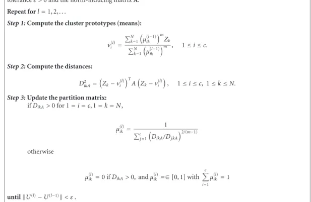 Figure 4: Fuzzy c-means algorithm from [5].