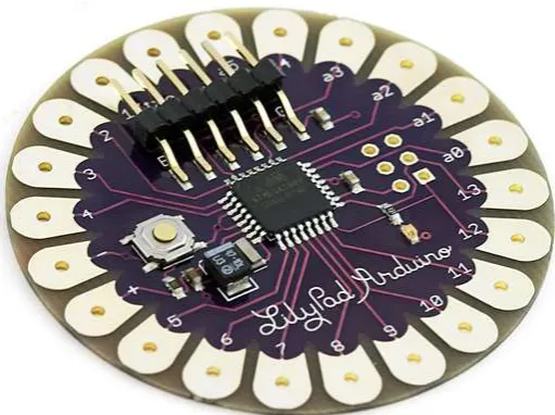 Figure 2: FTDI board showing ribbon cable and mini USB connection 