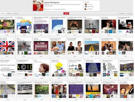Figure 1: An overview of some of my Pinterest boards 