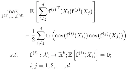 Table 1: The linear correlation between features extractedfrom the Soft-HGR and the HGR maximal correlation.