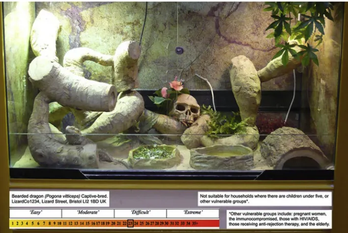 Figure 3. Example of a proposed pet animal labeling scheme within a pet store, based on the EMODE system