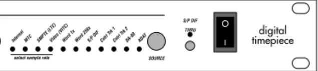 Figure 4-1: The time base selection controls on the Digital Timepiece front panel.