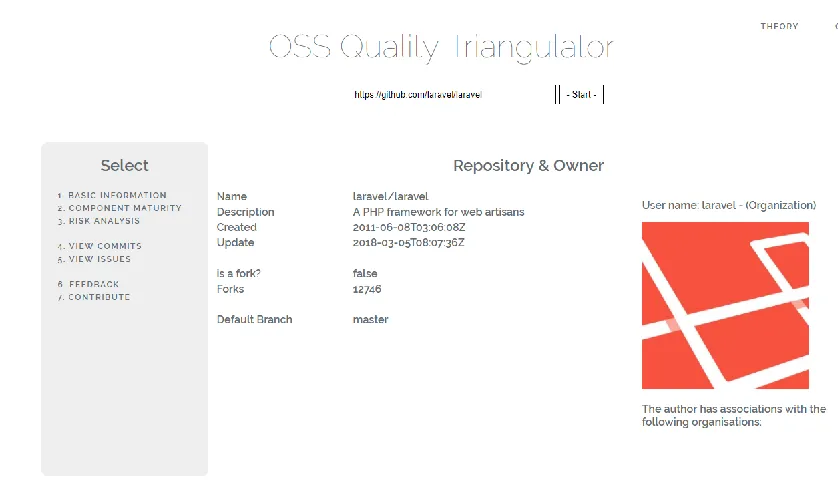 Figure 2 OSS Triangulator: Basic Information 