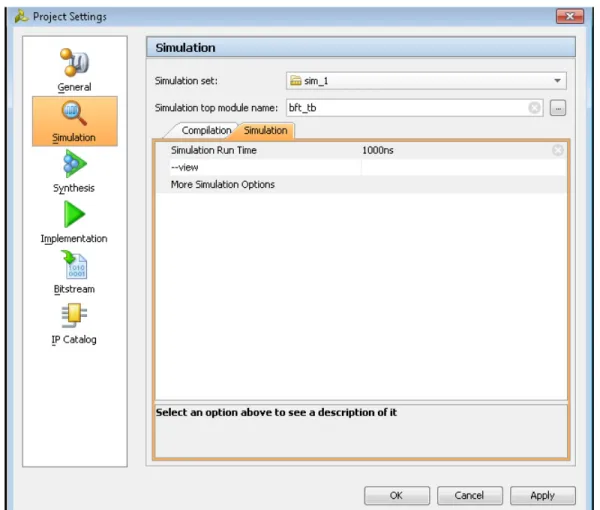 Figure 3-4:  Project Settings: Simulation: Simulation View