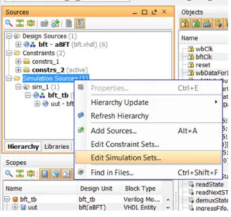 Figure 3-6:  Edit Simulation Sets Option