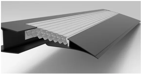 Figure 6. Design study of a morphing pressure-actuated cellular structure (PACS) ﬂap.