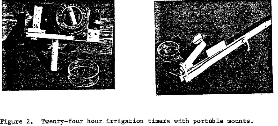 Figure 2. Twenty-four hour. irrigation timers with portable mounts.