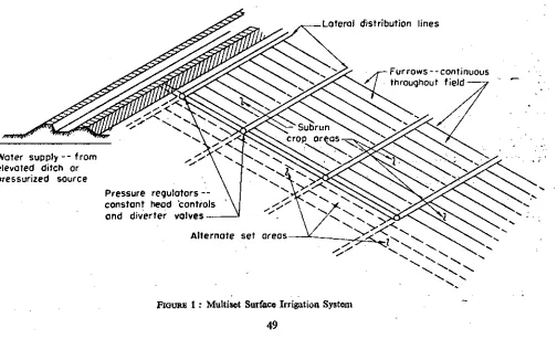 FIGURE 1: Multiset Surface Irrigation System