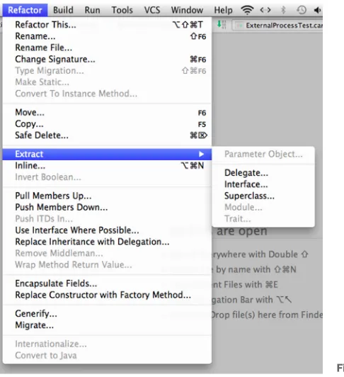 Figure 4.1 IntelliJ’s Refactor menu