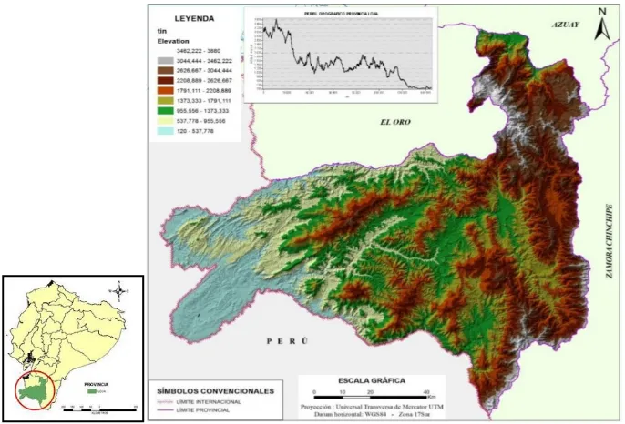 Figure 1.Figure 1.  Orographic map of province of Loja-Ecuador.Orographic map of province of Loja-Ecuador