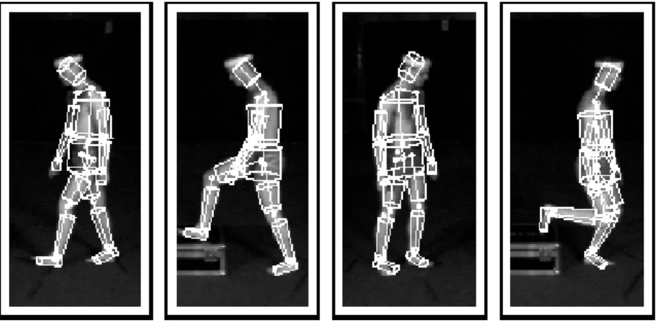 FIGURE 2.6: If a weak motion model is used to track a person with a particle ﬁlter, the likelihood function can create serious problems