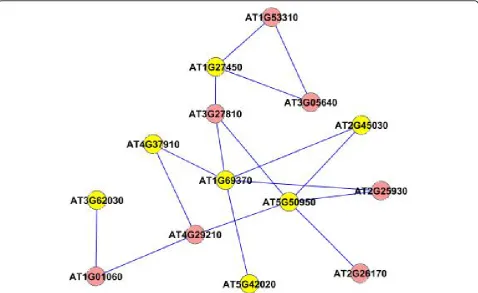 Figure 9 Extracted subgraph indicating potential module of interest in the bigger dataset - Set 2