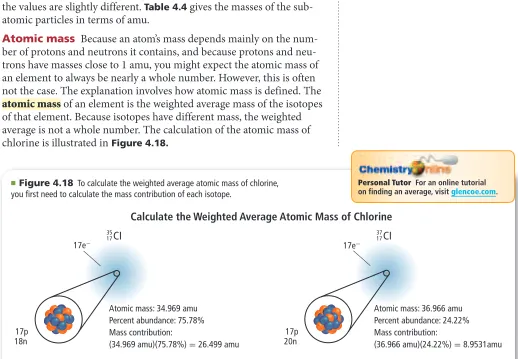 Table 4.4 Masses of Subatomic Particles