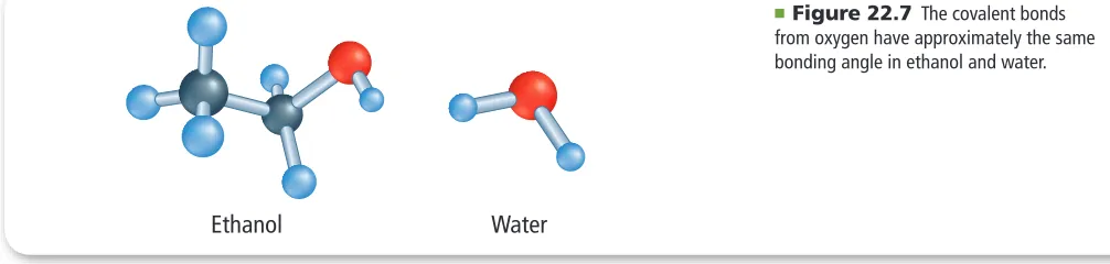 Figure 22.8d shows the molecule 1,2,3-propanetriol, commonly called glycerol. It is another alcohol containing more than one hydroxyl group