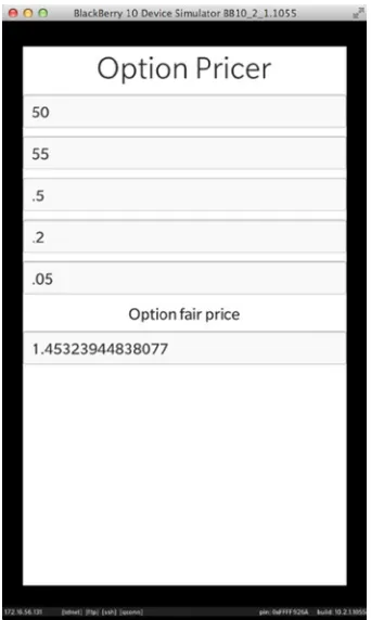 Figure 3-1. Option pricer UI