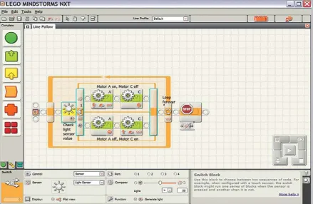 Figure 2 NXT-G graphical programming screen 