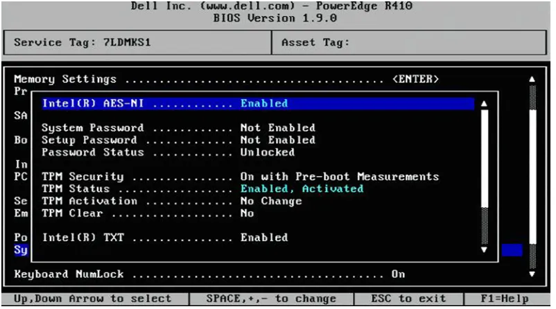 Figure 3-1. BIOS security screen