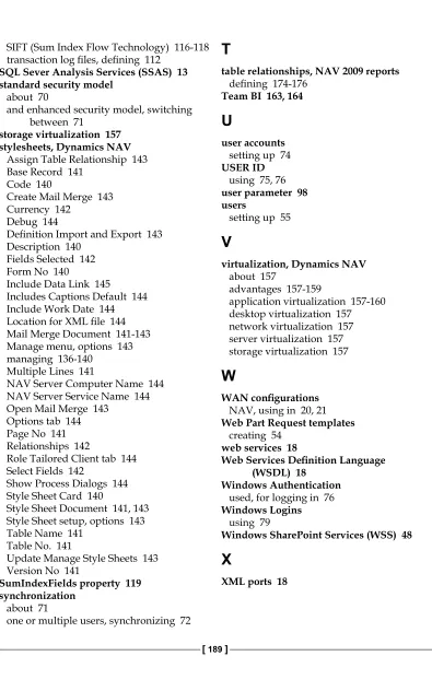 table relationships, NAV 2009 reportsdefining  174-176