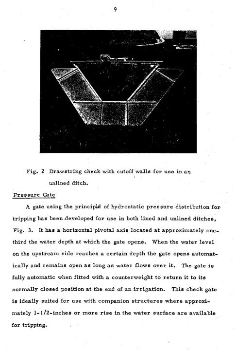 Fig. 2 Drawstring check with cutoff walls for use in an