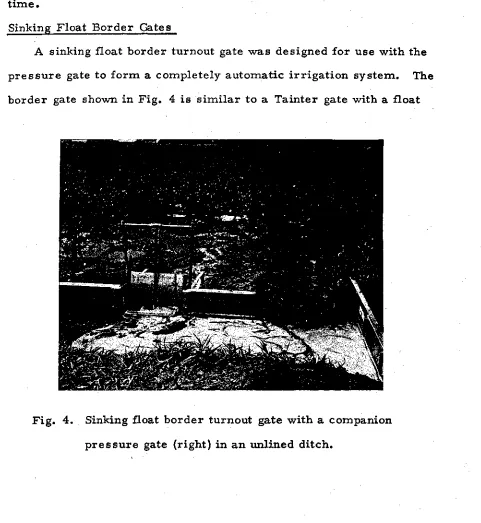 Fig. 4. Sinking float border turnout gate with a companion