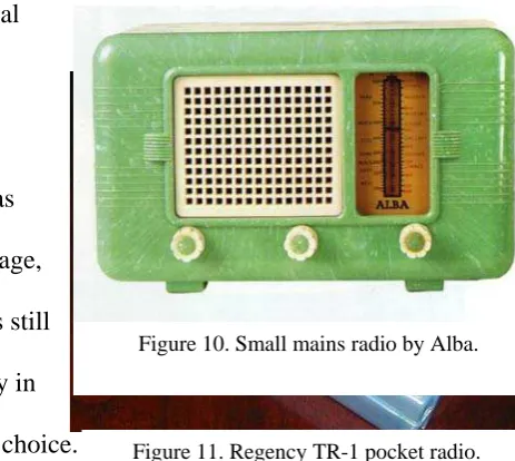 Figure 10. Small mains radio by Alba. 