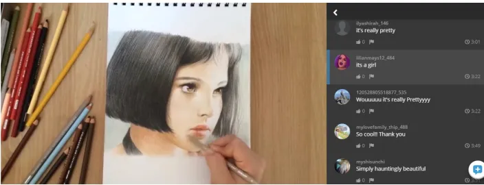 Figure 2: An example of live comments from a video streaming website ViKi.