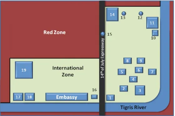 Figure 2: Baghdad Site Locations*