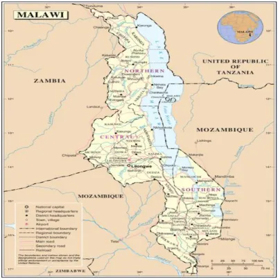 Figure II: Map of Malawi 